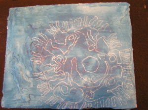 Design Scratched in Plaster