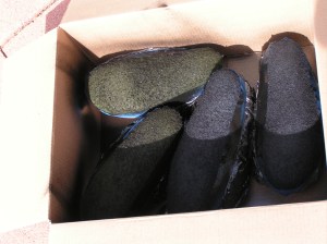 Spraying Slipper Soles