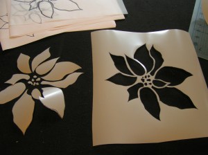 Hand cut stencil by Ruth Lane