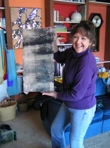 Louise Barker with Screen Printed Fabric