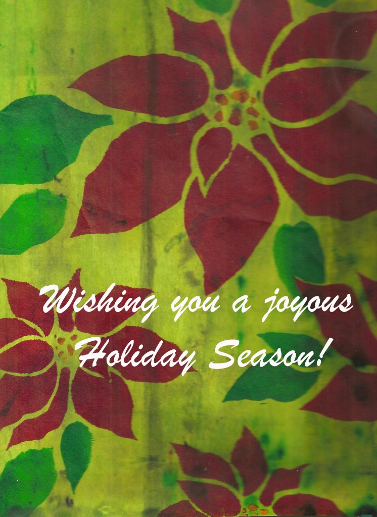 Poinsettias Holiday Card