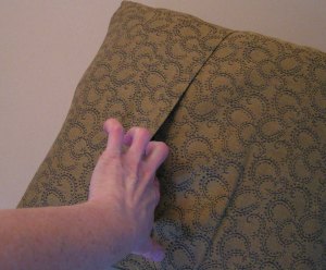 Back of the Crazy Quilt Pillow