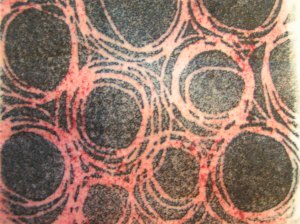 Gelatine Plate Print on Felt