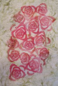 Printed Roses on Felt